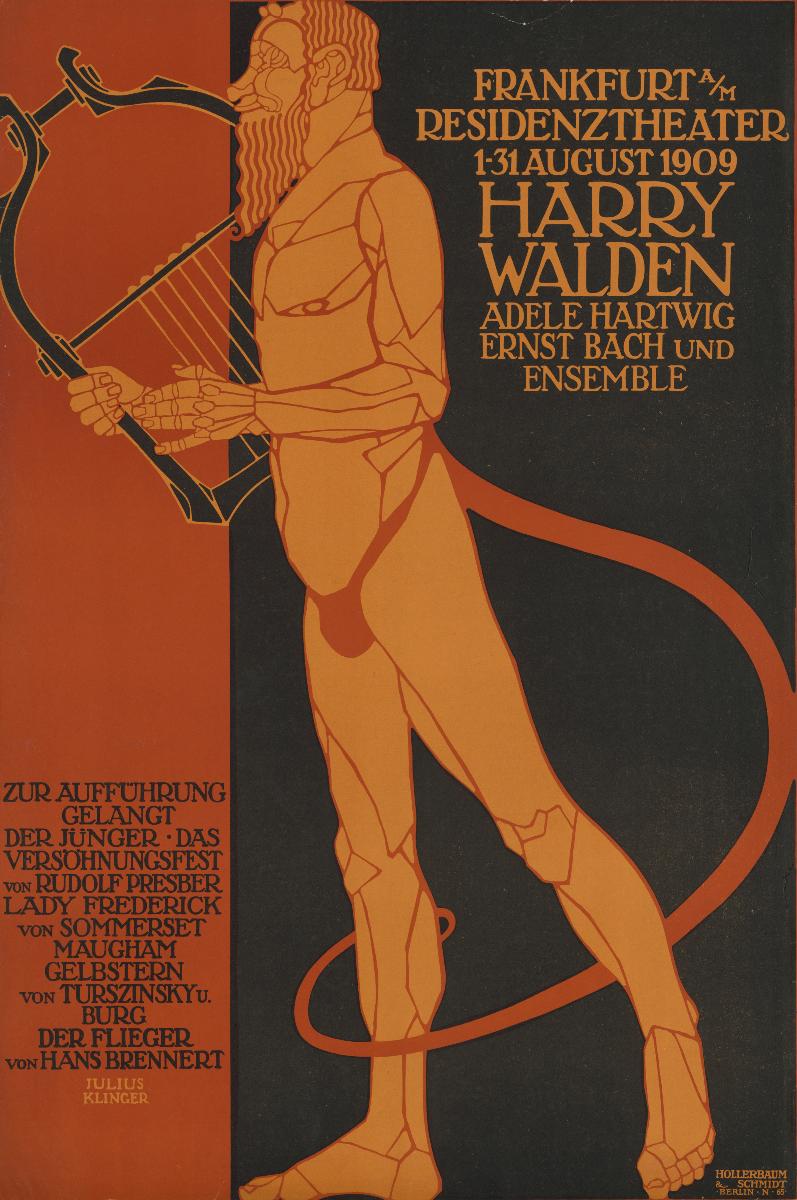 Harry Walden, Adele Hartwig, Ernst Bach und Ensemble im Residenztheater Frankfurt am Main