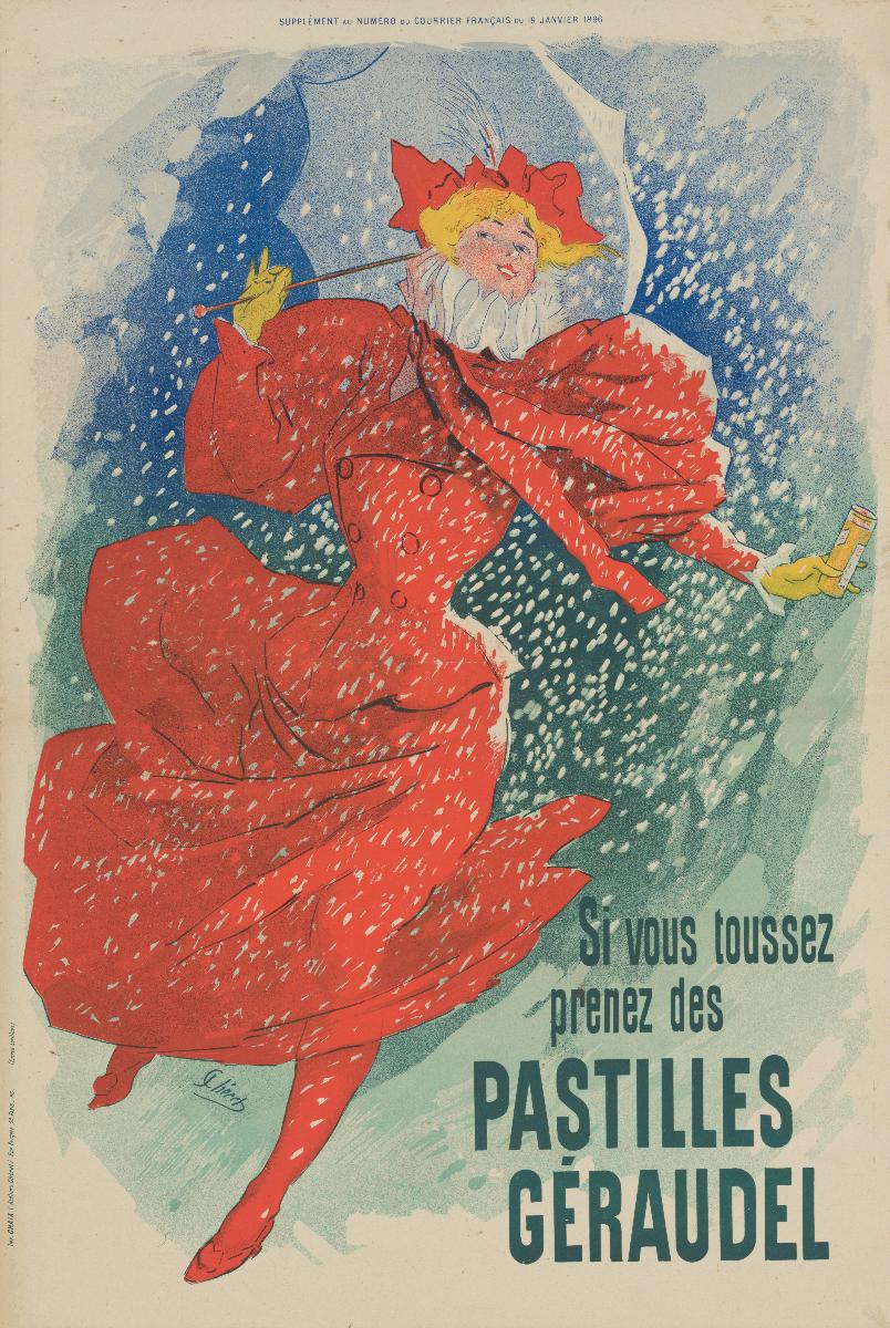 Pastilles Géraudel (Frau mit Regenschirm)
