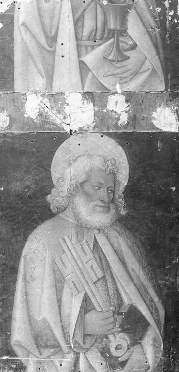 Johannes der Täufer mit kniendem Stifter / Johannes der Evangelist und Petrus
