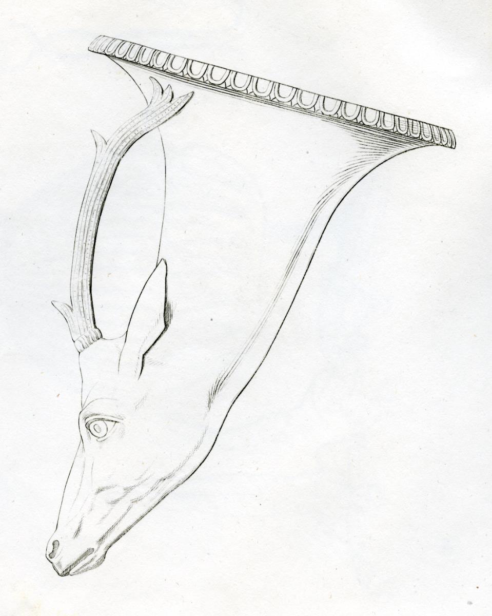 Abguss nach einem pompejanischen Rhyton mit Rehkopf (modern)