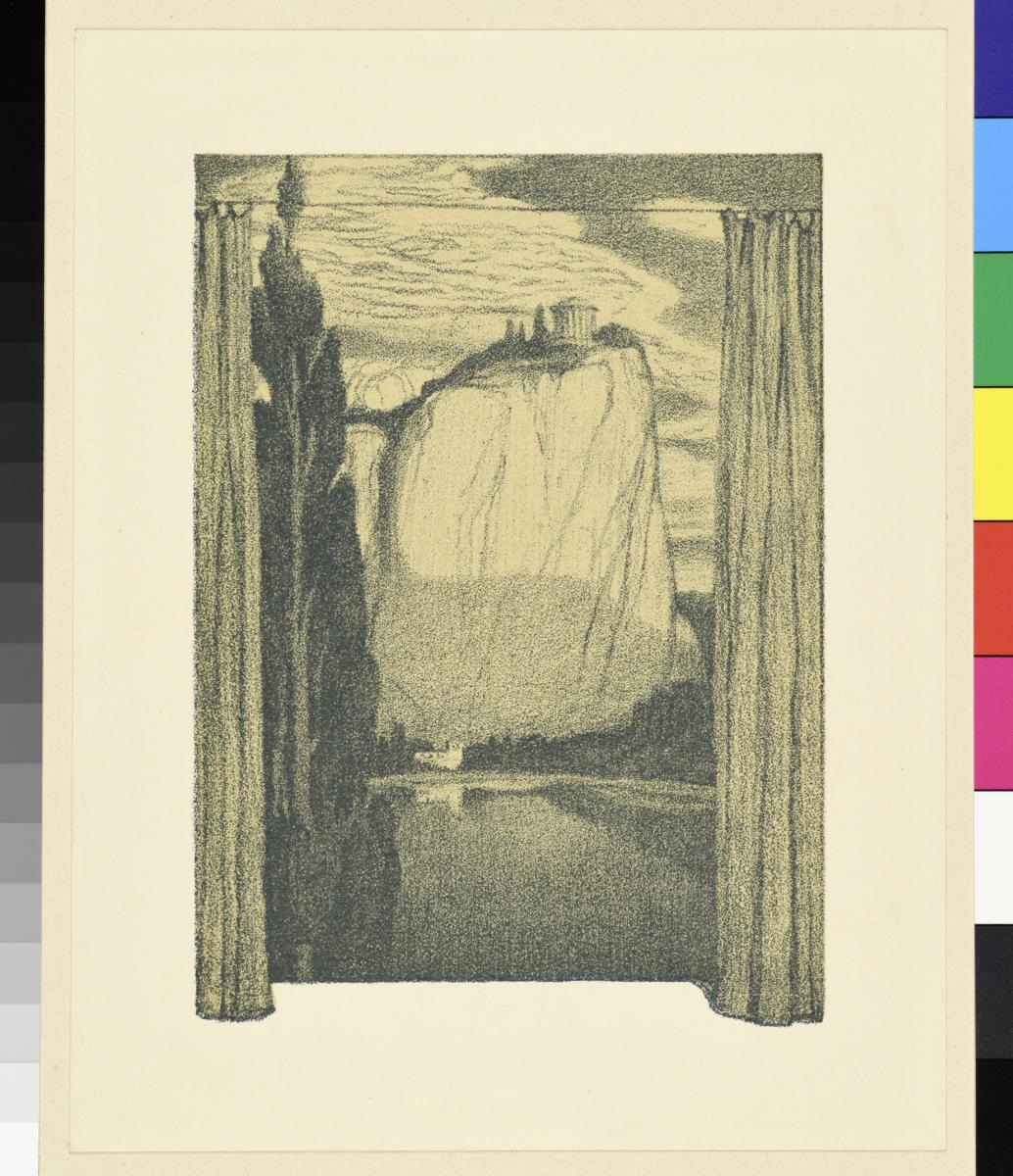 Probedruck der Illustration zu Gottfried Schwab, Wolkenschatten und Höhenglanz