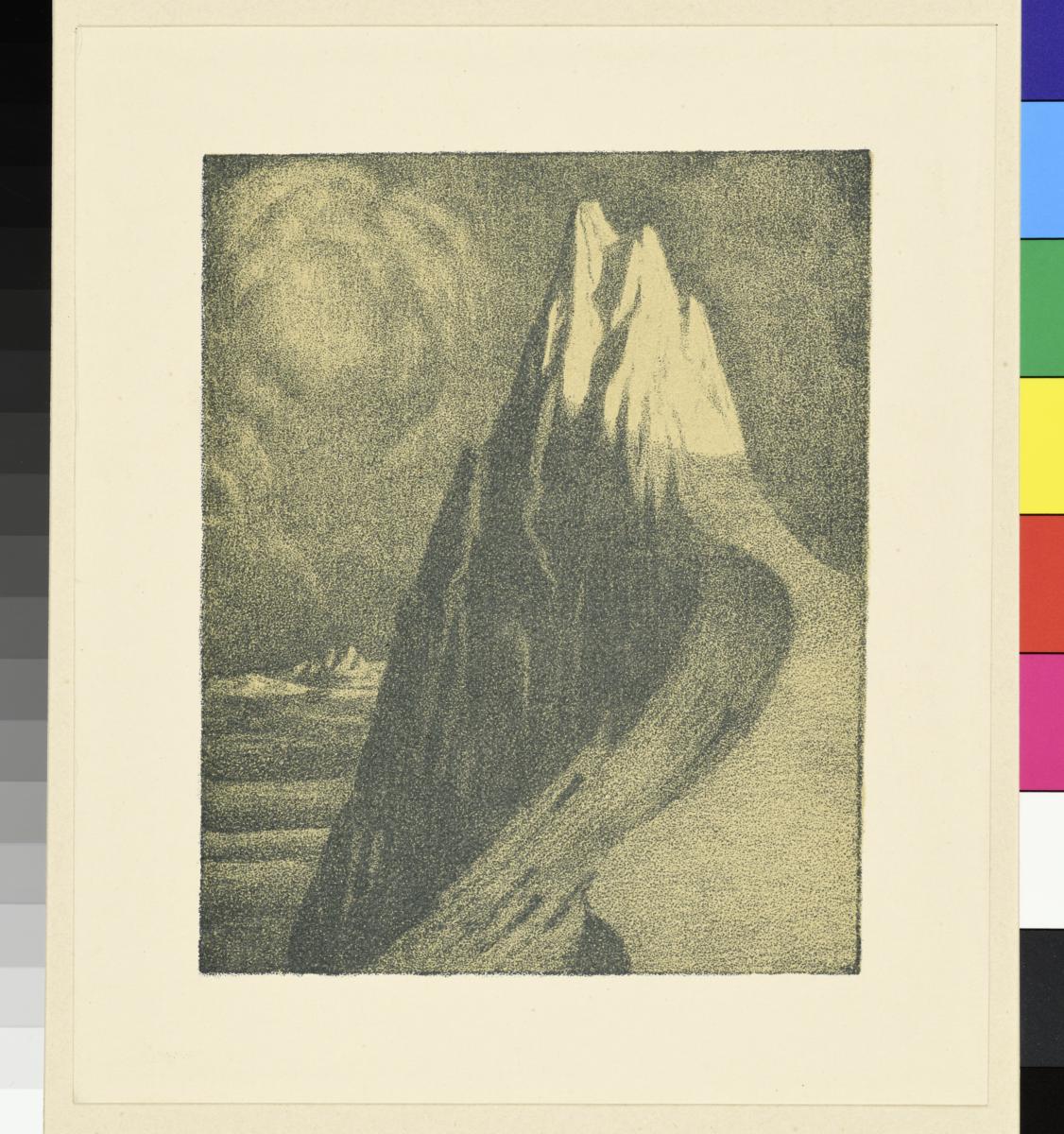 Probedruck der Illustration zu Gottfried Schwab, Wolkenschatten und Höhenglanz