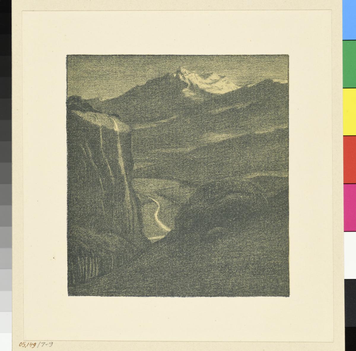 Probedruck der Illustration zu Gottfried Schwab, Wolkenschatten und Höhenglanz