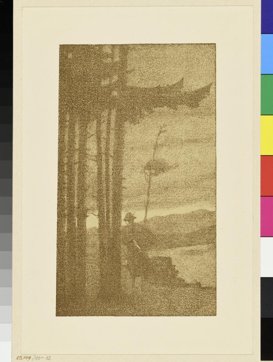 Probedruck der Illustration zu Gottfried Schwab, Wolkenschatten und Höhenglanz