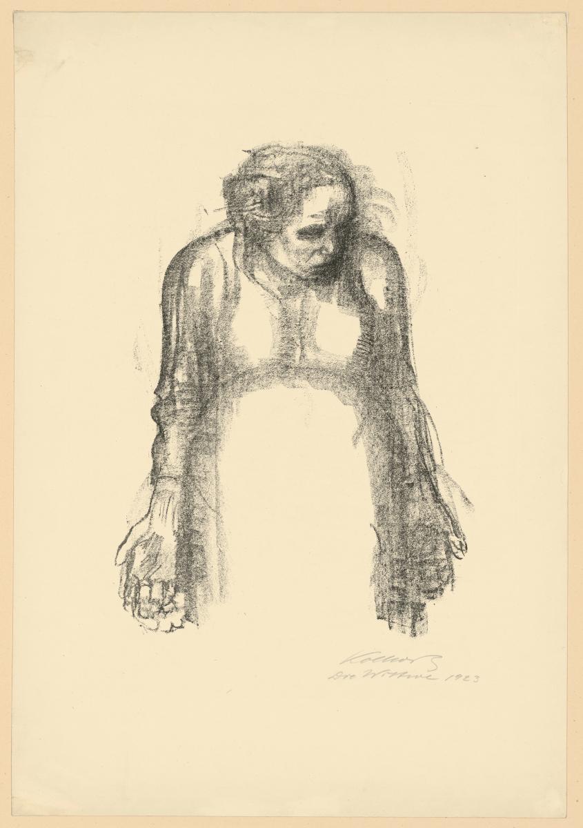 Die Witwe I (Verworfene, wohl  3. Fassung des 4. Blattes aus "Krieg")