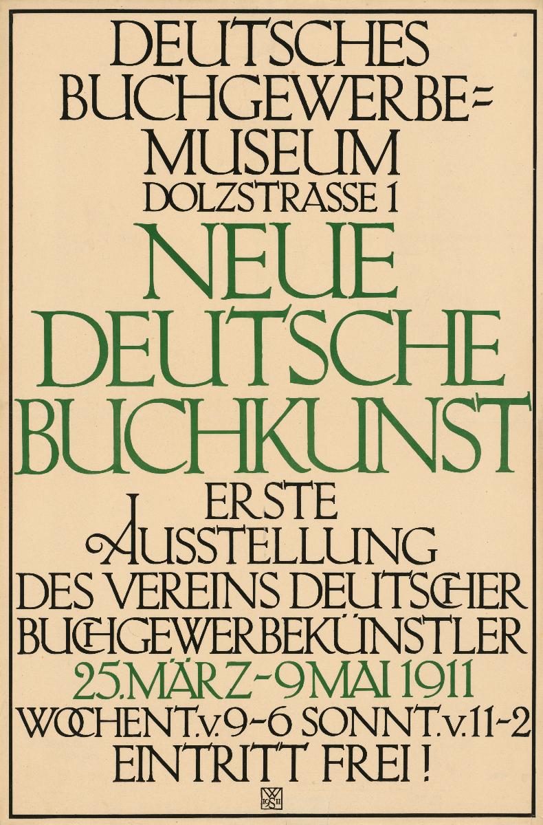 Deutsches Buchgewerbemuseum. Neue Deutsche Buchkunst. Erste Ausstellung 1911