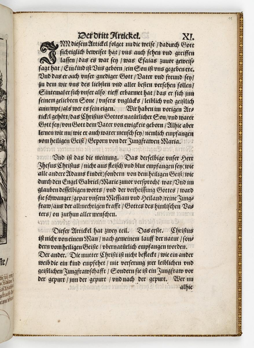 Kapitel "Der dritt Artickel.", aus: "Das Symbolum oder gemeine Bekentnis der zwelff Aposteln [...]" (Apostelmartyrien), Wittenberg 1539