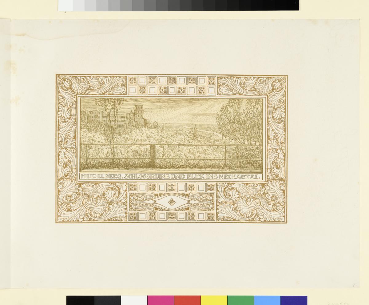 Probedruck, vermutlich zu Bilder vom Rhein und Mosel von J. V. Cissarz