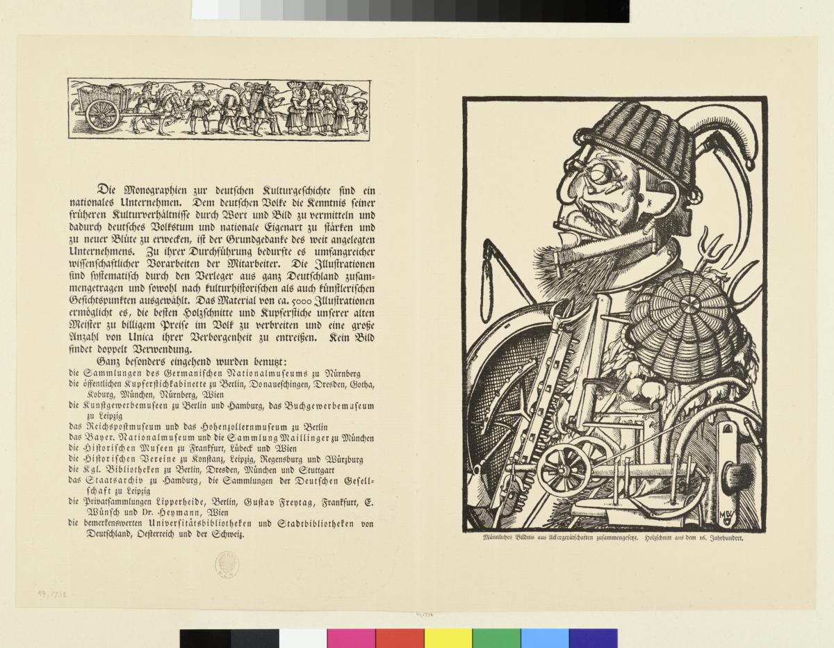 Prospekt mit Bestellschein zu Monographien zur deutschen Kulturgeschichte