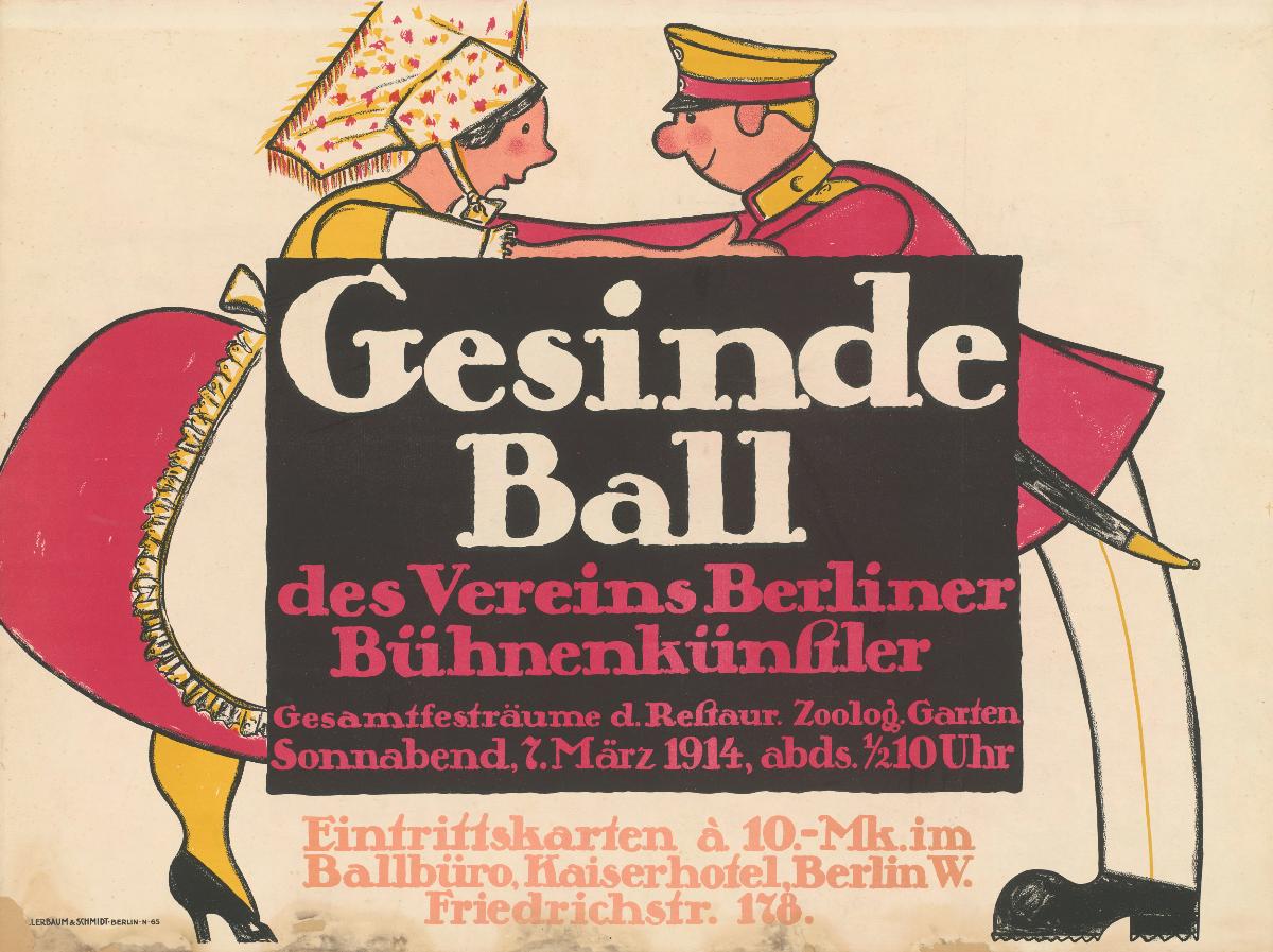 Gesindeball des Vereins Berliner Bühnenkünstler 1914