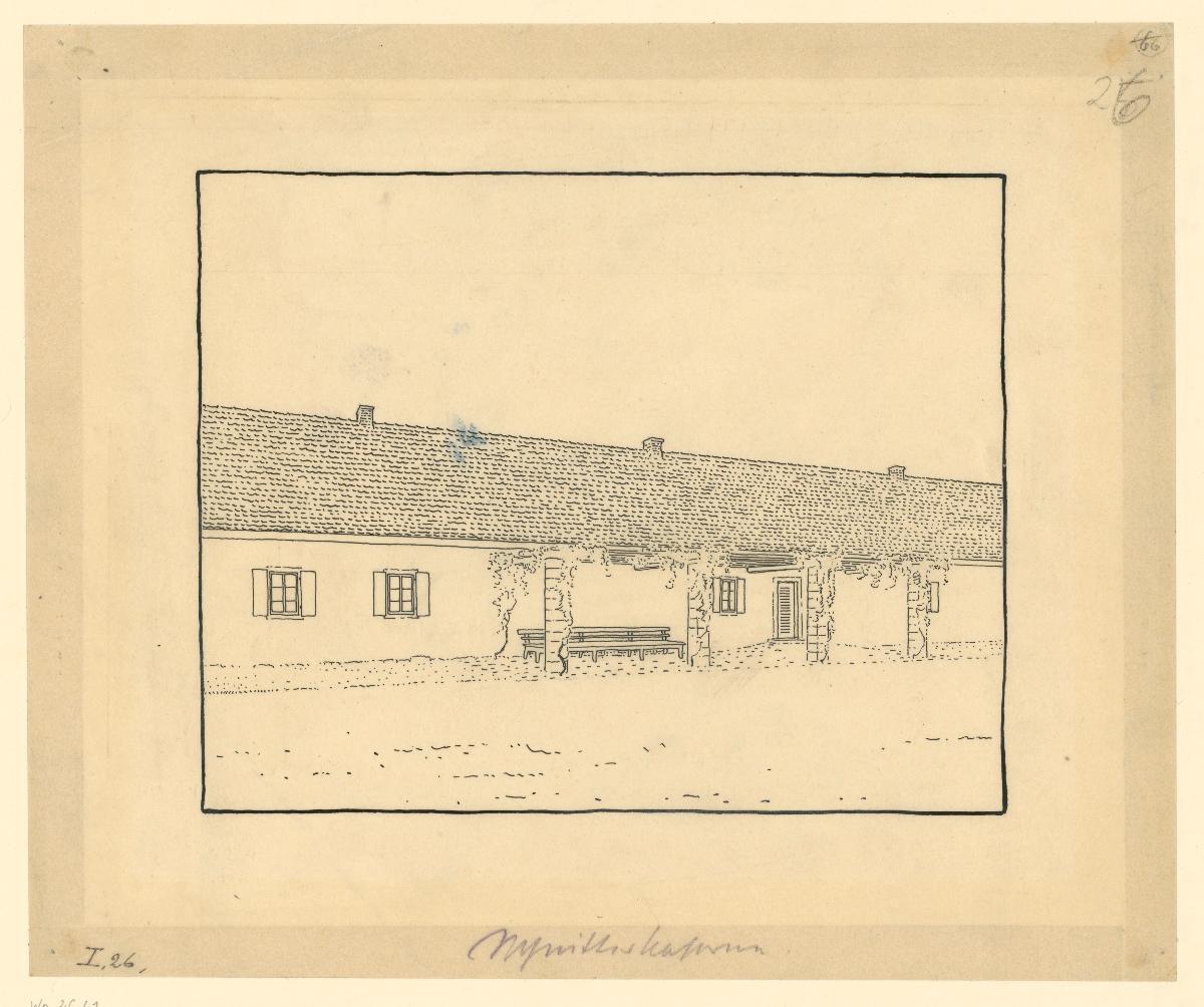 Herrenhaus Dorét, Czomahaza, Ungarn, Schnittkaserne, Ansicht Straßenseite