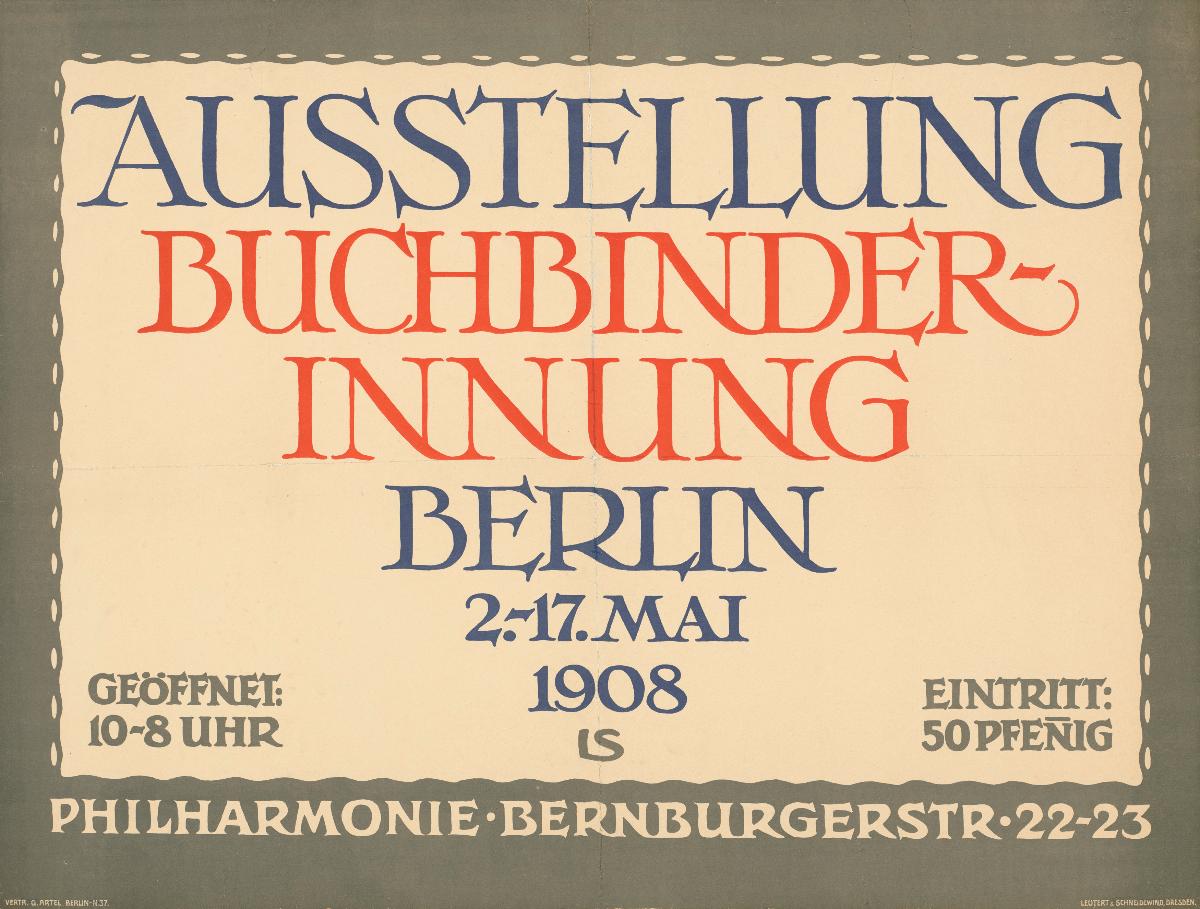 Ausstellung Buchbinderinnung 1908