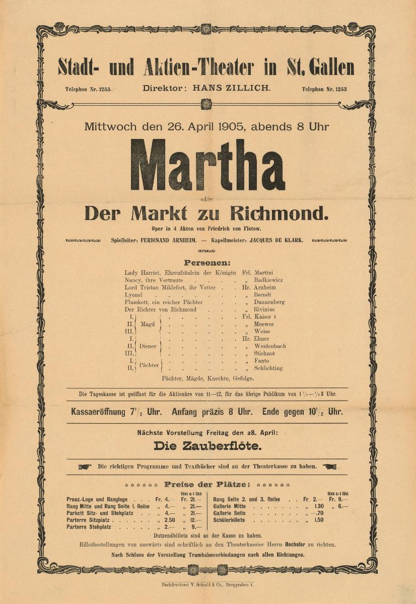 Martha. Der Markt zu Richmond
