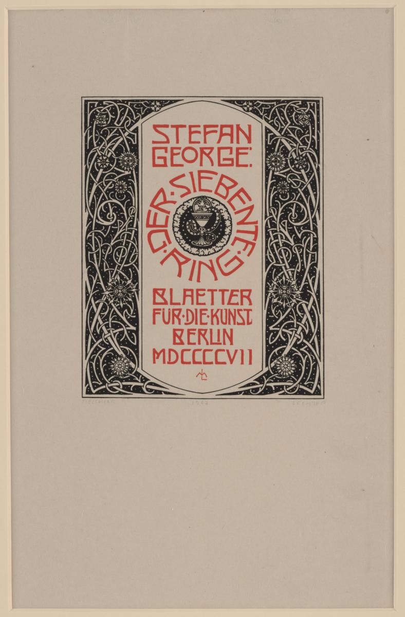 Titelblatt zu Stefan George Der Siebente Ring