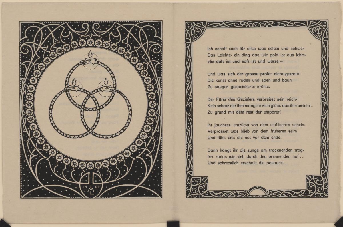 Buchseite aus Stefan George Der Siebente Ring