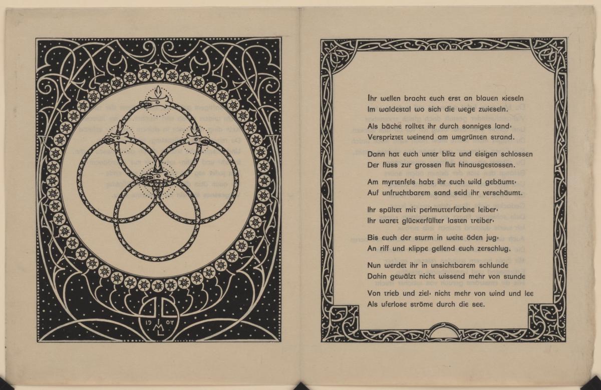 Buchseite aus Stefan George Der Siebente Ring