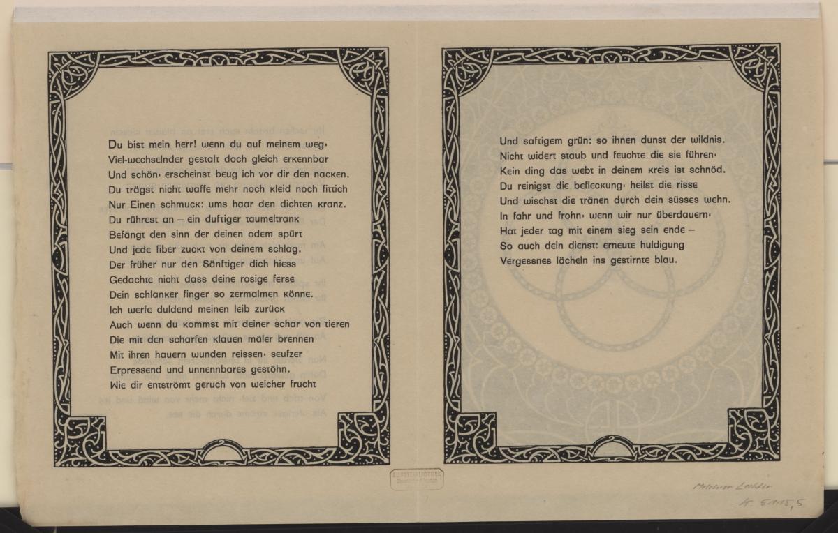 Buchseite aus Stefan George Der Siebente Ring