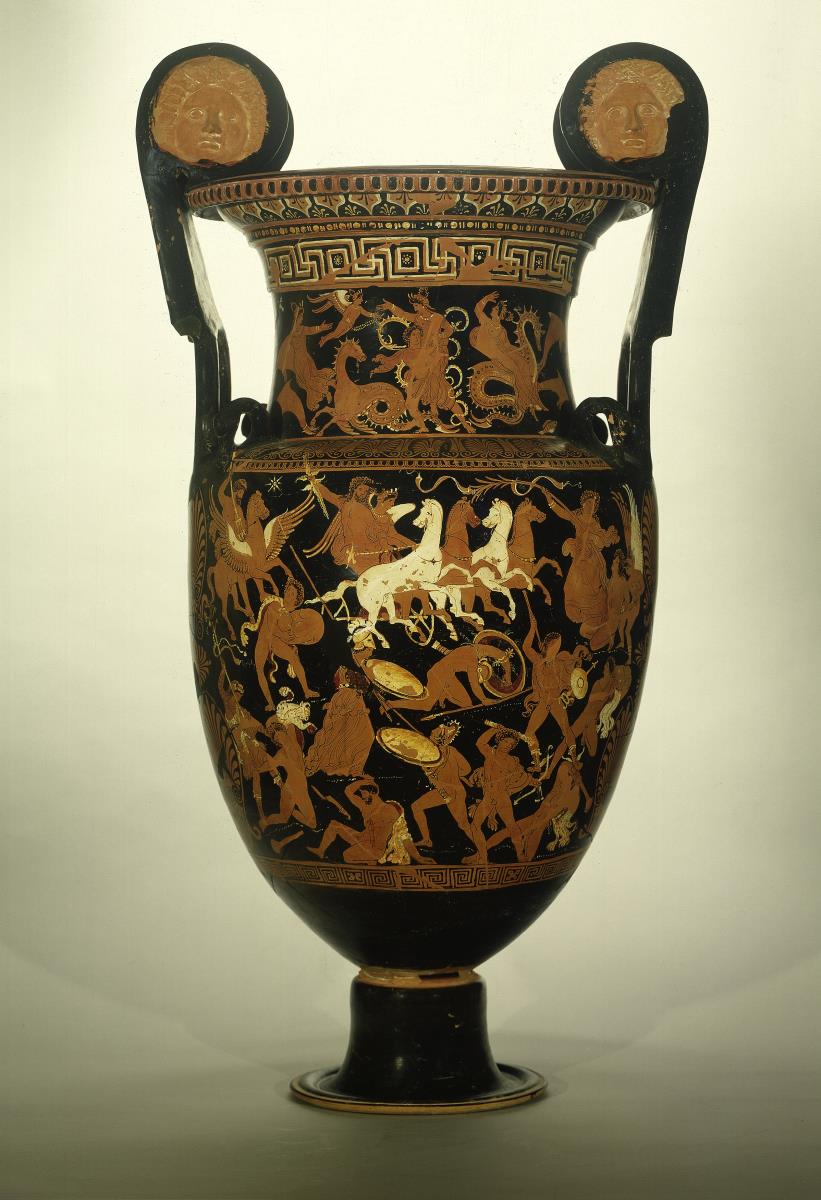 Apulischer Volutenkrater mit Maskenhenkeln