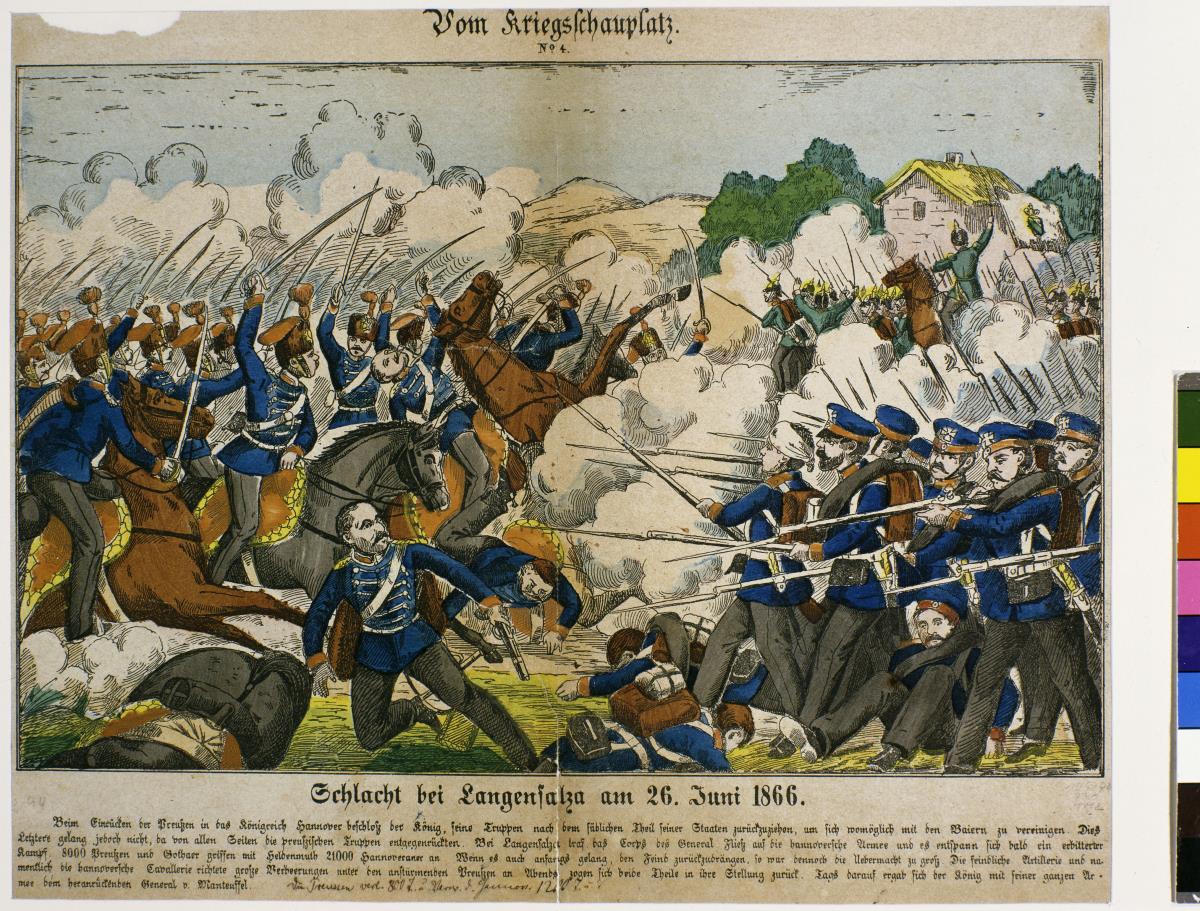Vom Kriegsschauplatz. No. 4 Schlacht bei Langensalza am 26.Juni 1866