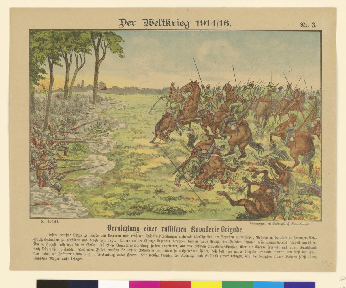 Der Weltkrieg 1914/16. Nr. 3 – Vernichtung einer russischen Kavallerie-Brigade.