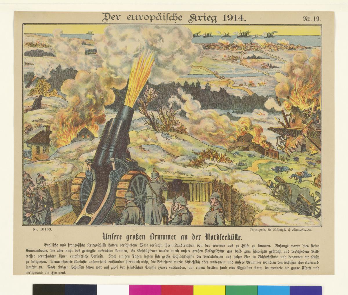 Der europäische Krieg 1914. Nr. 19 – Unsere großen Brummer an der Nordseeküste.