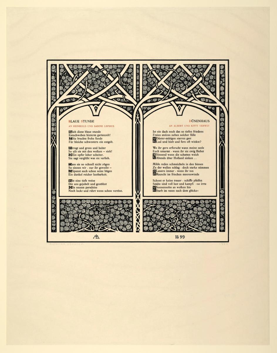 Seite aus Stefan George Der Teppich des Lebens
