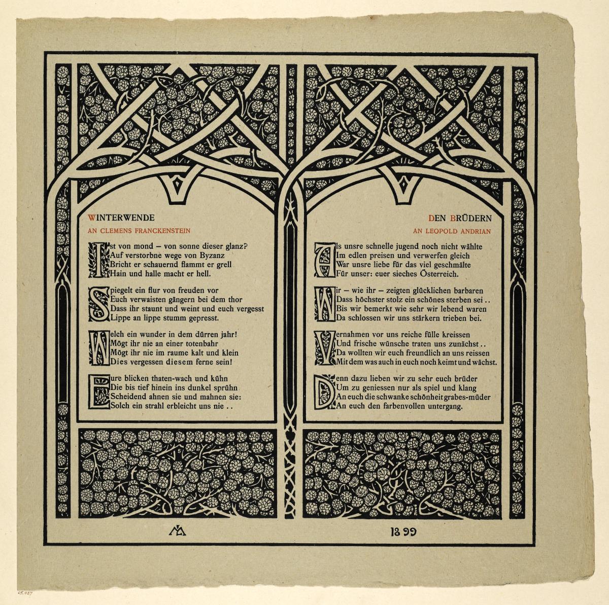 Seite aus Stefan George Der Teppich des Lebens