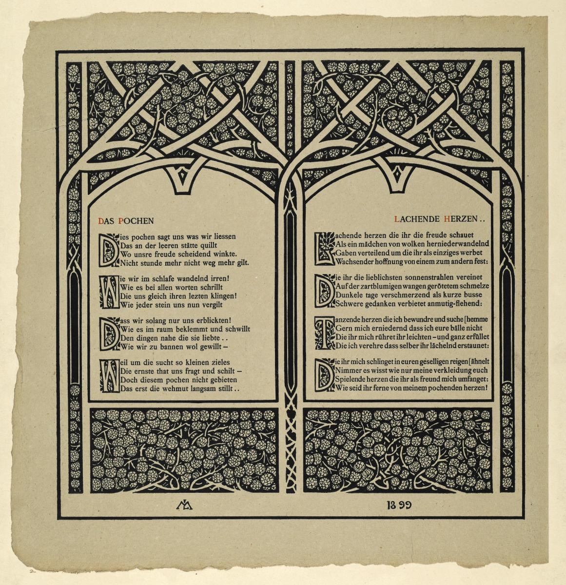 Seite aus Stefan George Der Teppich des Lebens