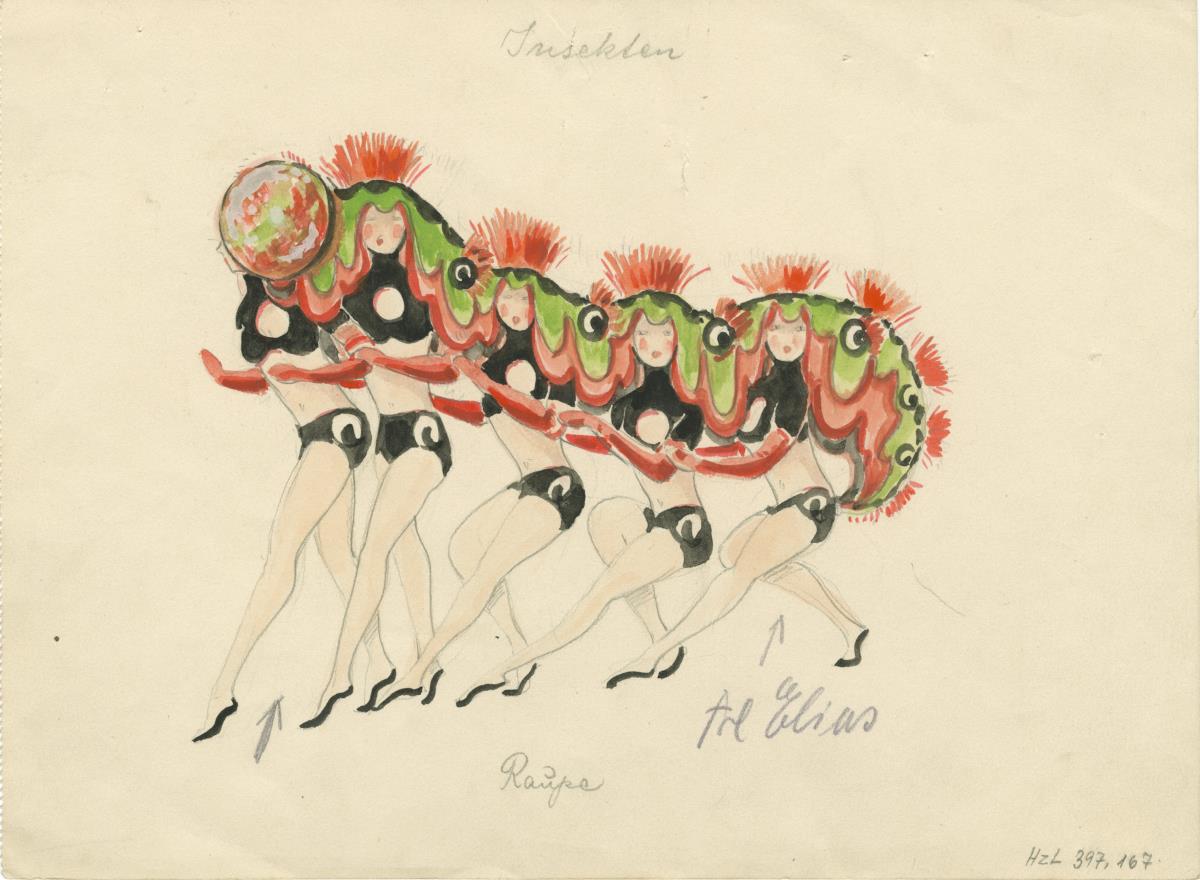 Raupenkostüm u.a. für Frl. Elias