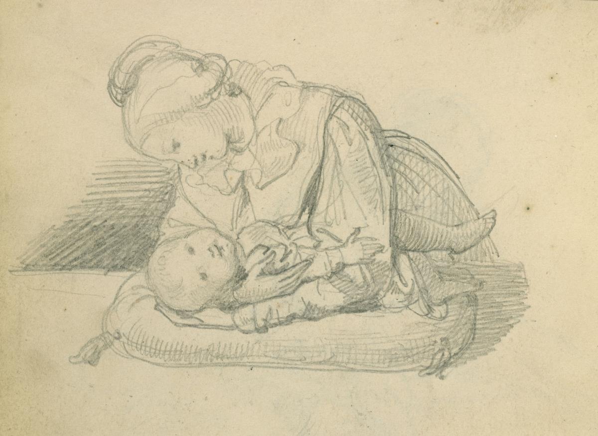 Die Frau des Künstlers, Wilhelmine mit Sohn Oskar