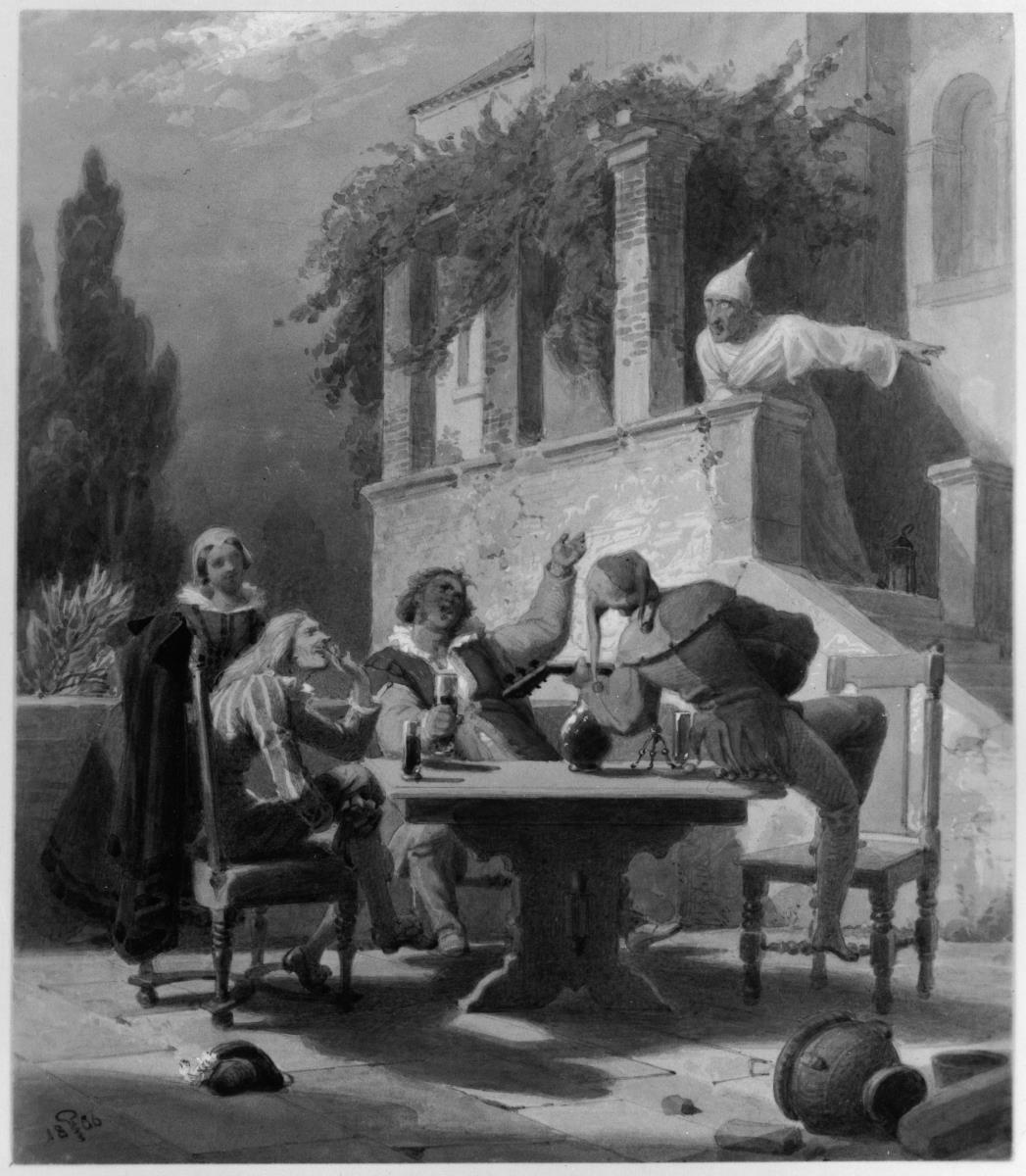 Ein lustiges Trio als Ruhestörer in der Nacht (Szene aus Shakespeare "Was ihr wollt")