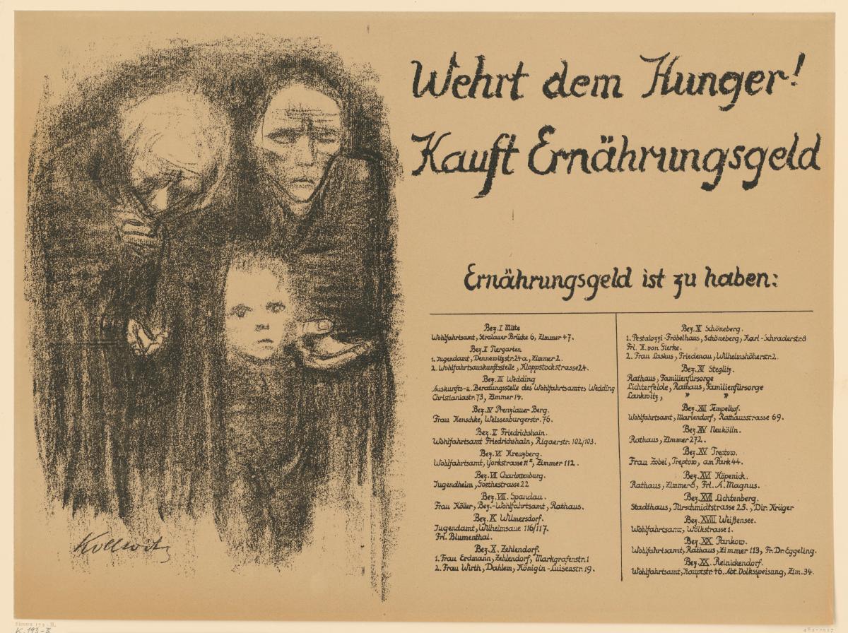 Wehrt dem Hunger! Kauft Ernährungsgeld (2. Zustand, mit der Schrift)