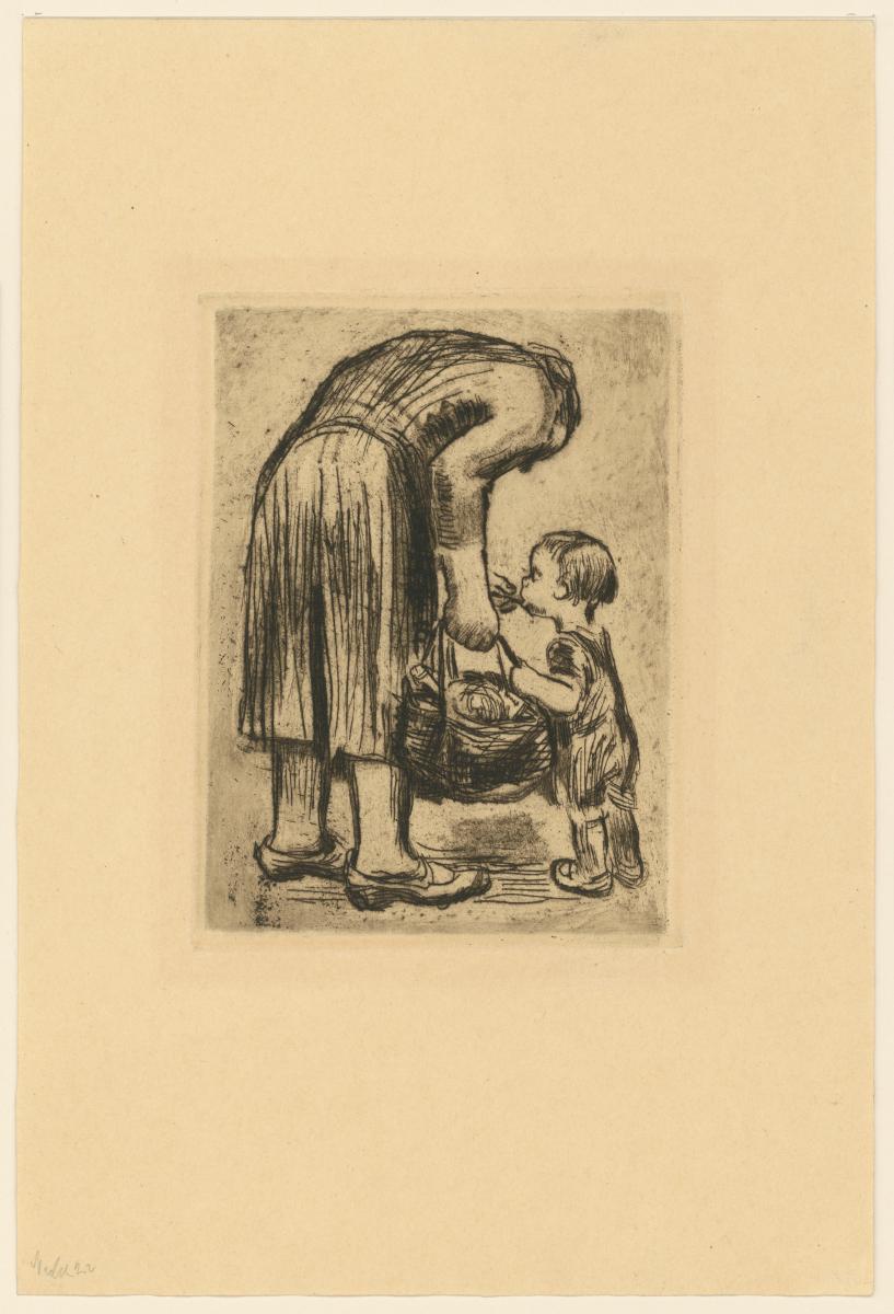 Stehende Mutter, ihr Büblein fütternd (4. Zustand)