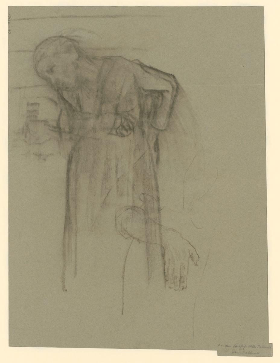 Schwangere am Zaun (Vorstudie zu Blatt 6 der Folge "Bilder vom Elend")