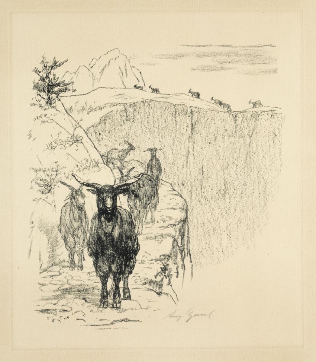 Bergziegen (Motiv aus: Der Bildermann)