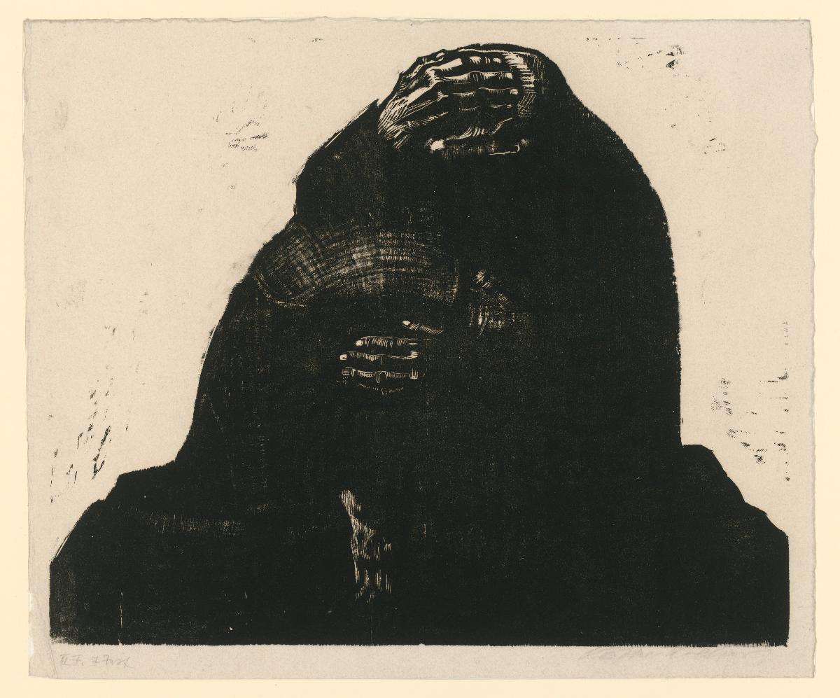 Die Eltern (Verworfene Fassung zu Blatt 3 aus "Krieg", 7. Zustand)