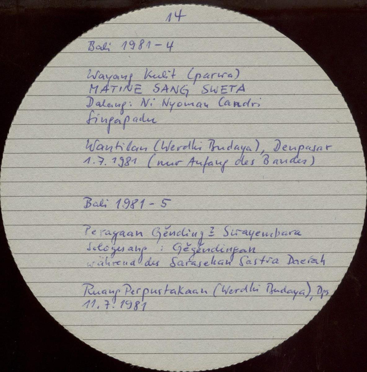 Schumacher Bali 1981