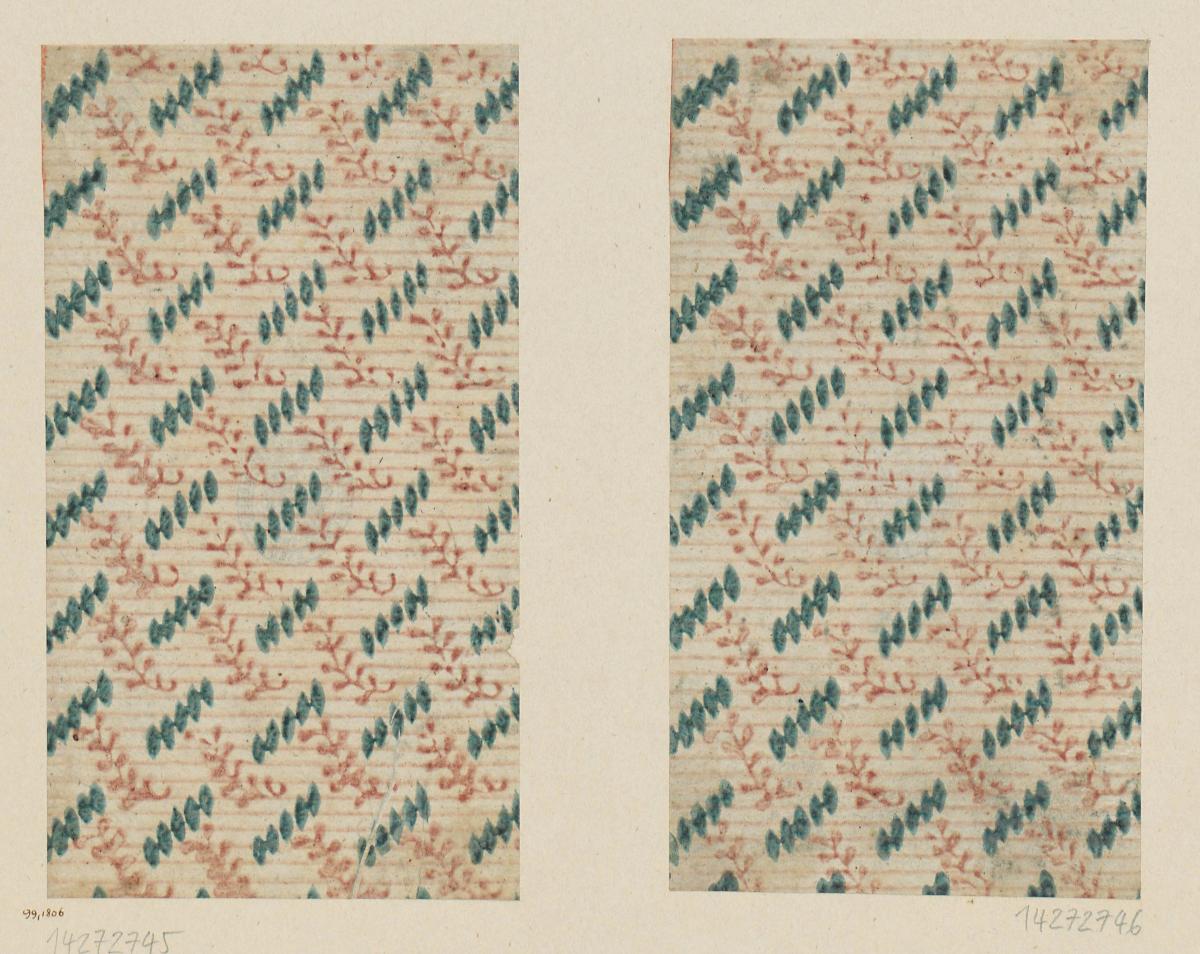 Modeldruckpapier (Flächenmuster mit floralen Motiven)
