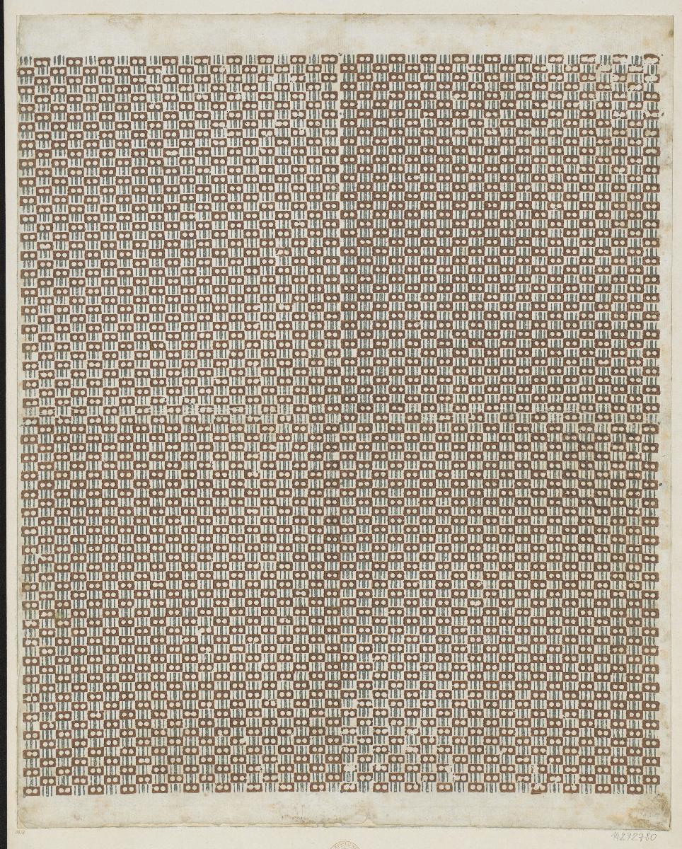Modeldruckpapier mit Silberdruck (geometrisches Flächenmuster)