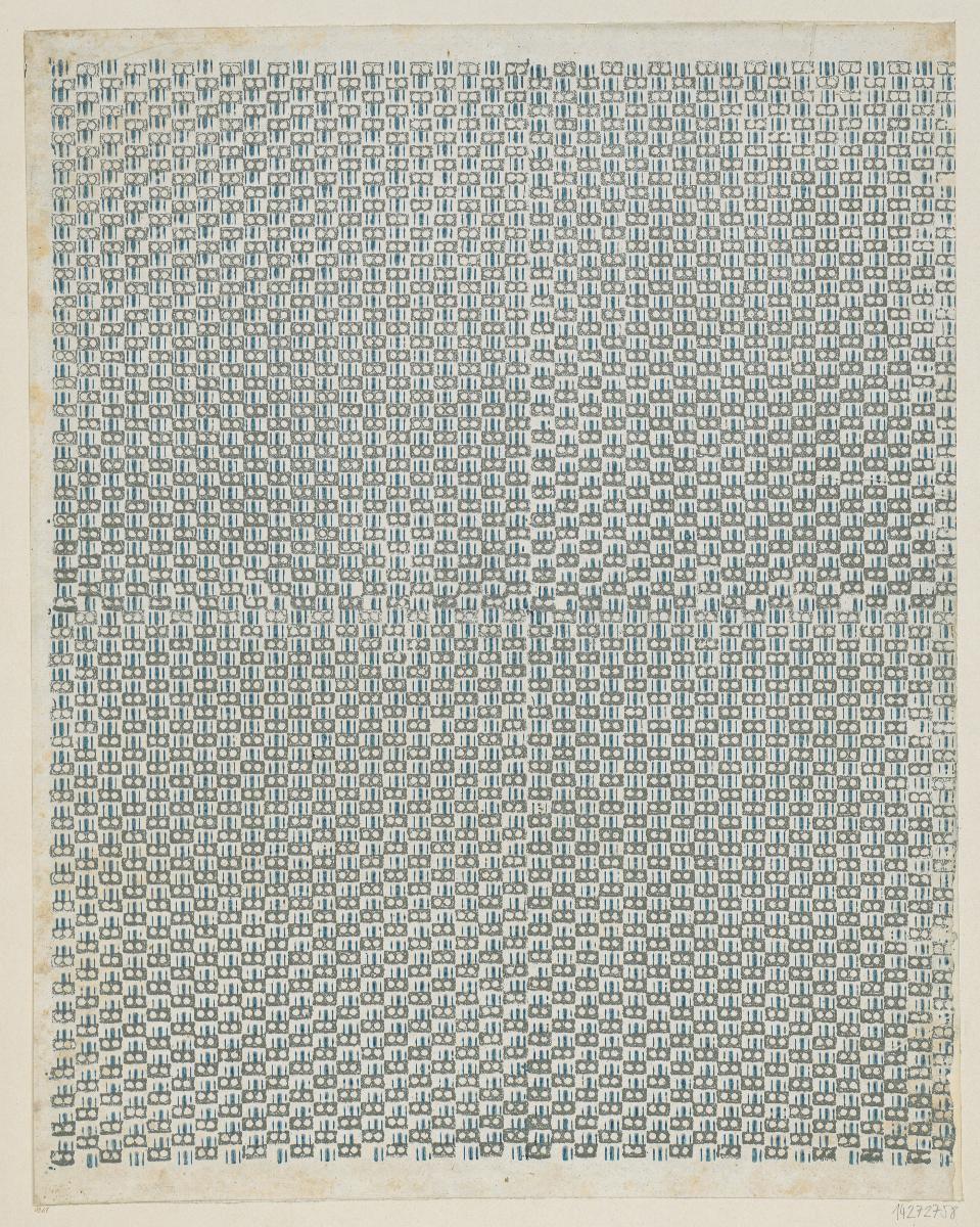 Modeldruckpapier mit Silberdruck (geometrisches Flächenmuster)