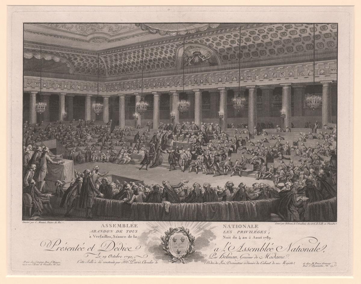 Assemblée Nationale, Abandon de tous les privilèges, à Versailles, Séance de la Nuit du 4 au 5 Aout 1789