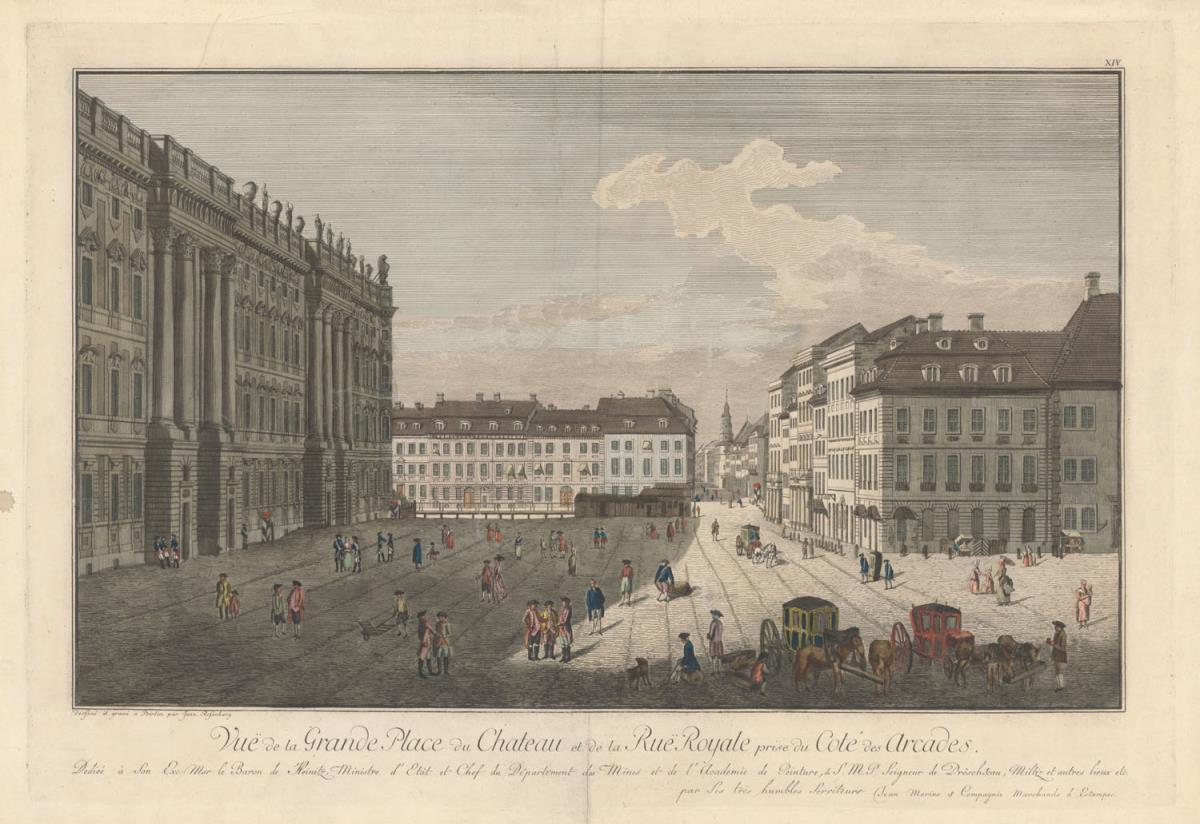 Vue de la Grande Place du Château et de la Rue Royale prise du côté des Arcades, Berlin