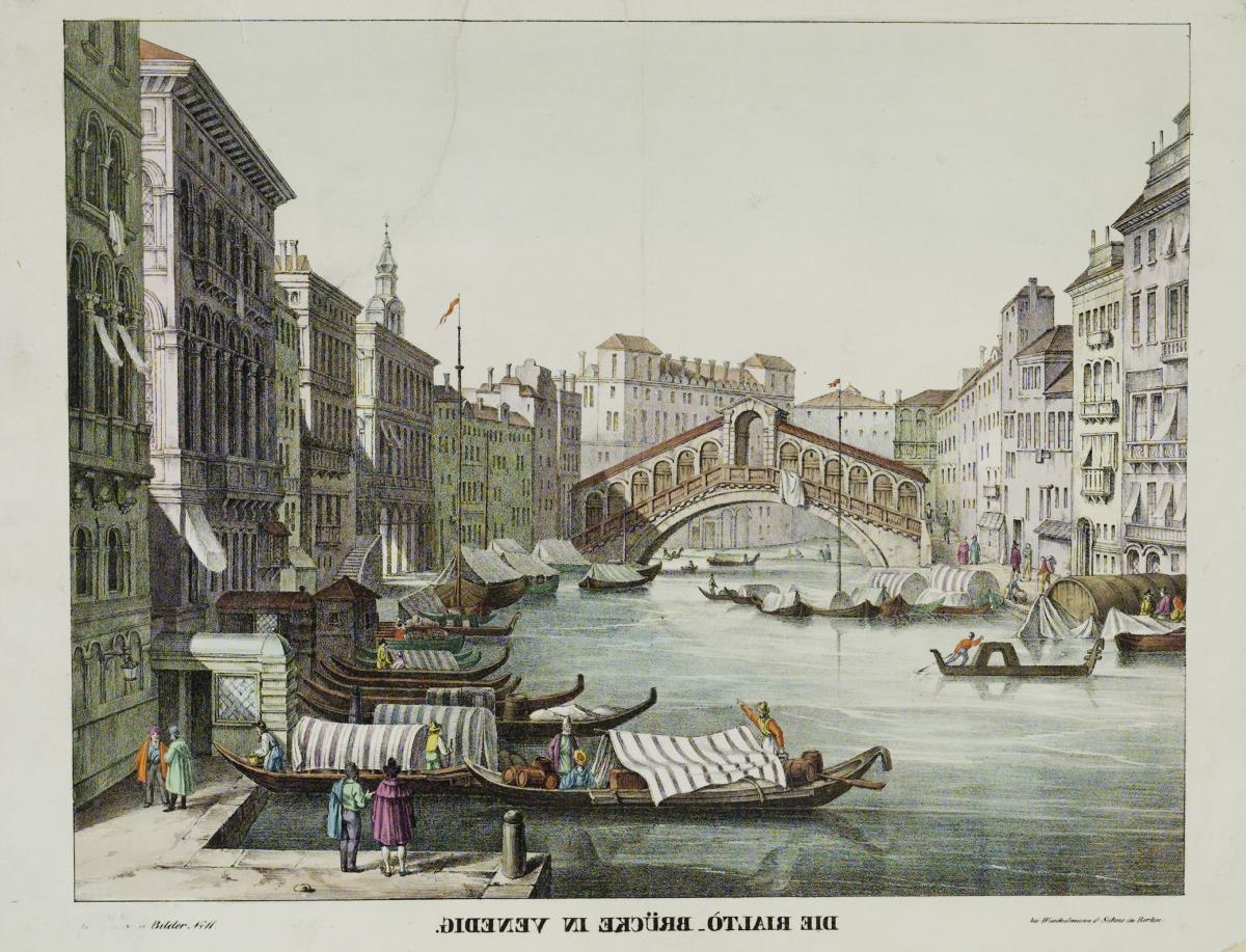 Die Rialtobrücke in Venedig.