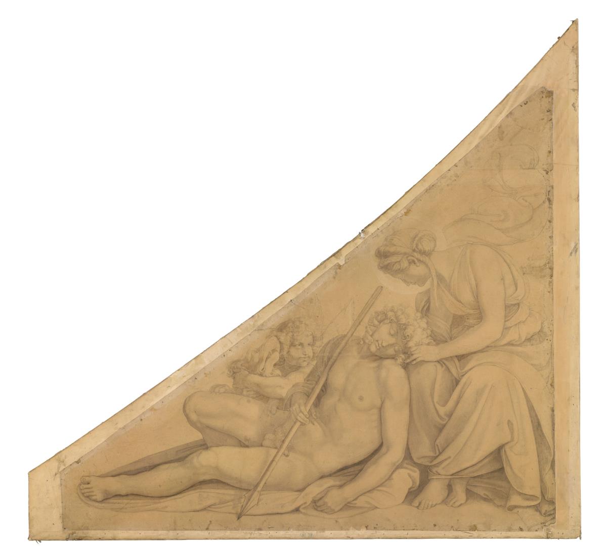 Artemis und Endymion. Karton zu den Deckenbildern der Münchner Glyptothek