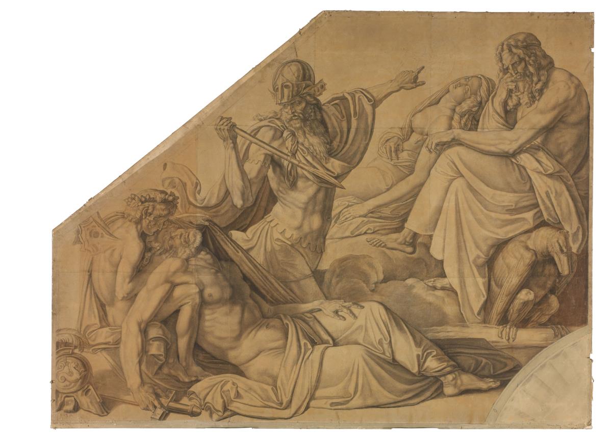 Der Traum des Agamemnon. Karton zu den Deckenbildern der Münchner Glyptothek