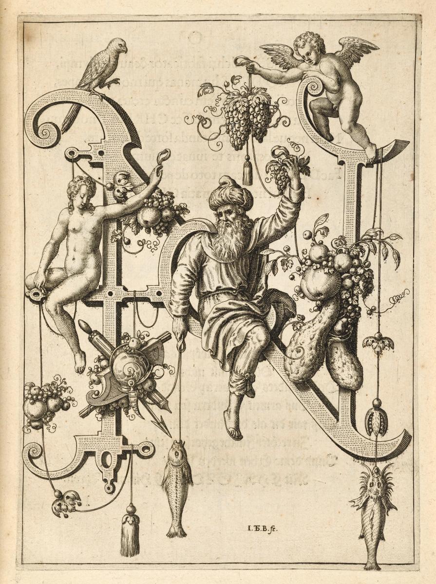 Nova Alphati Effictio; Kunstliches alphabet, gezirt mit schonen Figurn