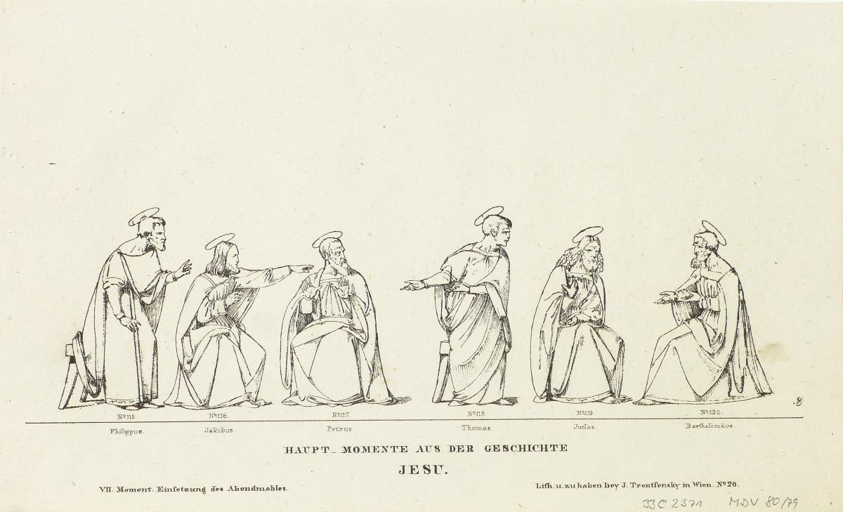 Haupt Momente aus der Geschichte Jesu. VII. Moment. Einsetzung des Abendmahls.