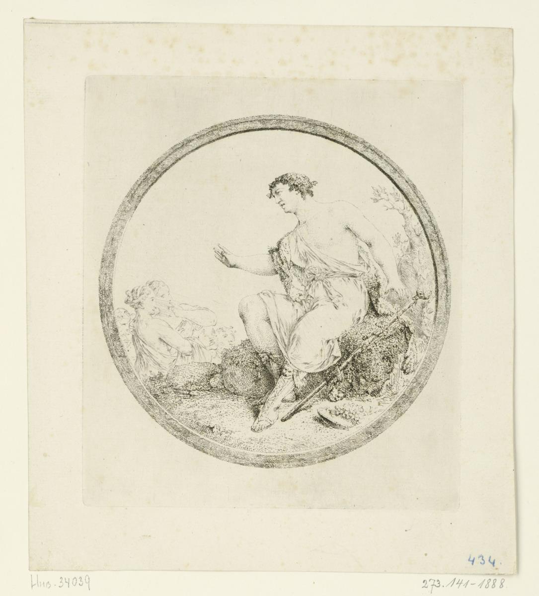 Bacchus lehrt Nymphen