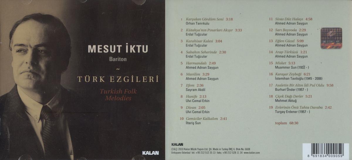 Mesut İktu. Bariton. Türk Ezgileri.