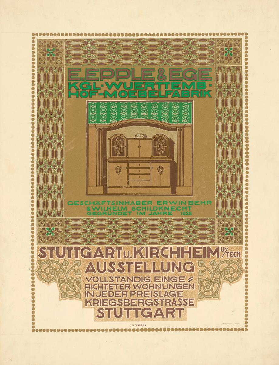 E. Epple & Ege. Ausstellung Königliche Württembergische Hof-Möbelfabrik